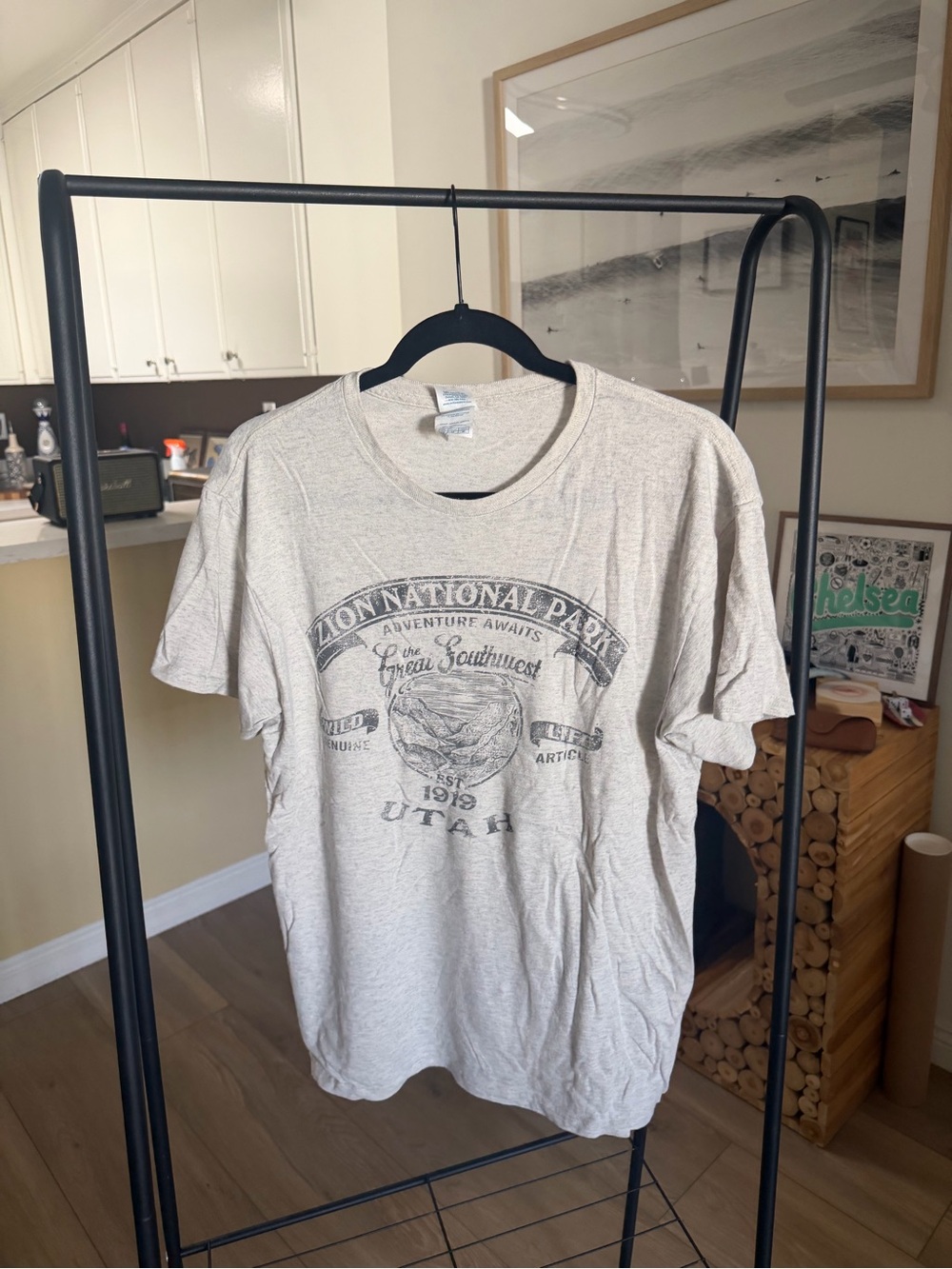 Men's Zion National Park Utah Graphic T-Shirt – Heather Gray